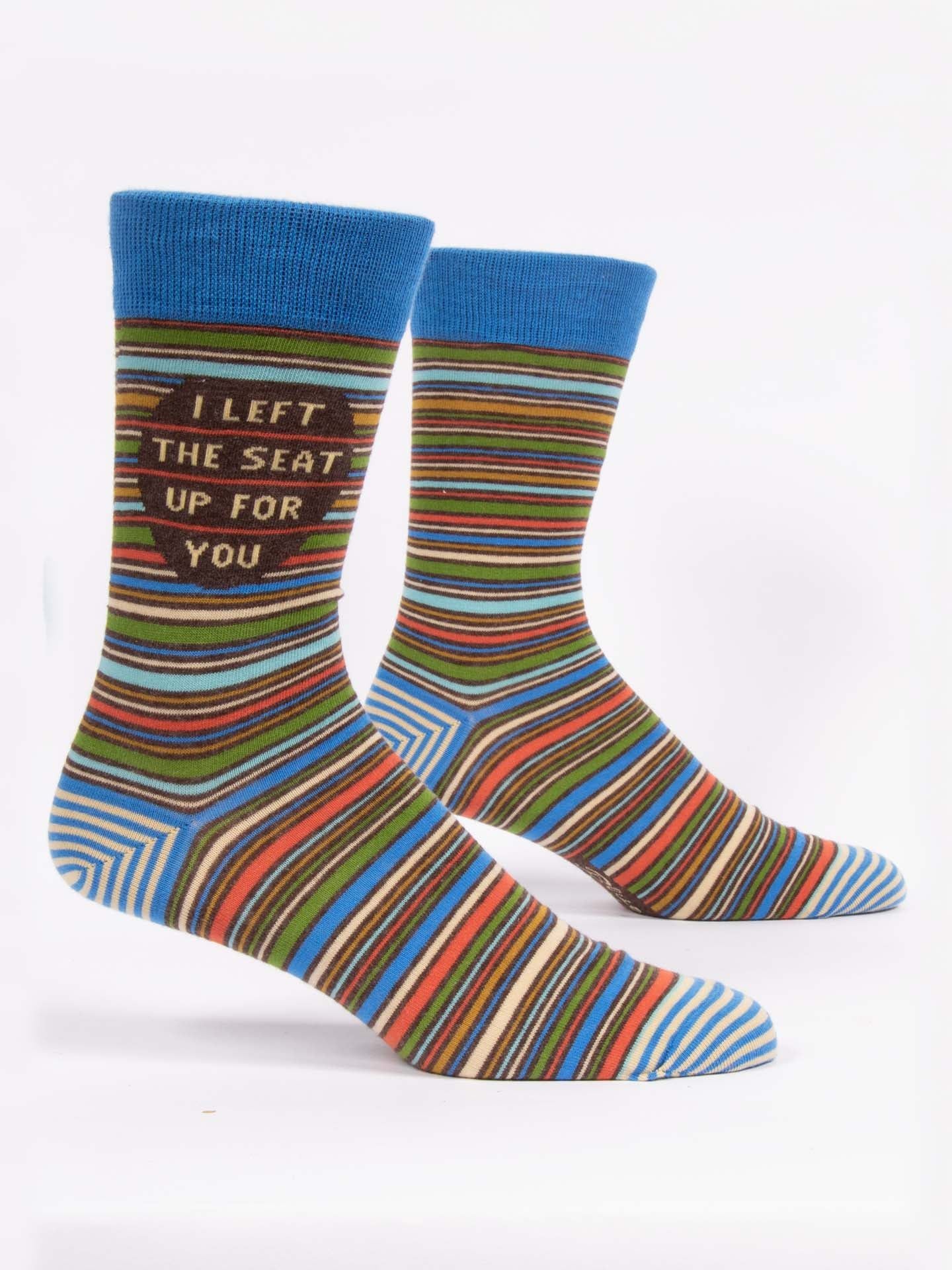 I Left The Seat Up For Your Men's Crew Socks-Apparel > Apparel & Accessories > Clothing > Underwear & Socks-Quinn's Mercantile