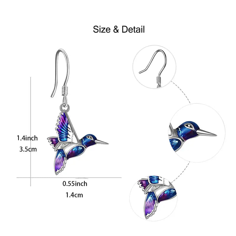 Hummingbird Earrings-Jewelry > Apparel & Accessories > Jewelry > Earrings-Quinn's Mercantile