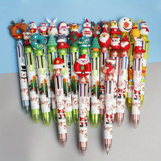 Holiday Six Color Pens-Home Office > Office Supplies > Office Instruments > Writing & Drawing Instruments > Pens & Pencils-Quinn's Mercantile