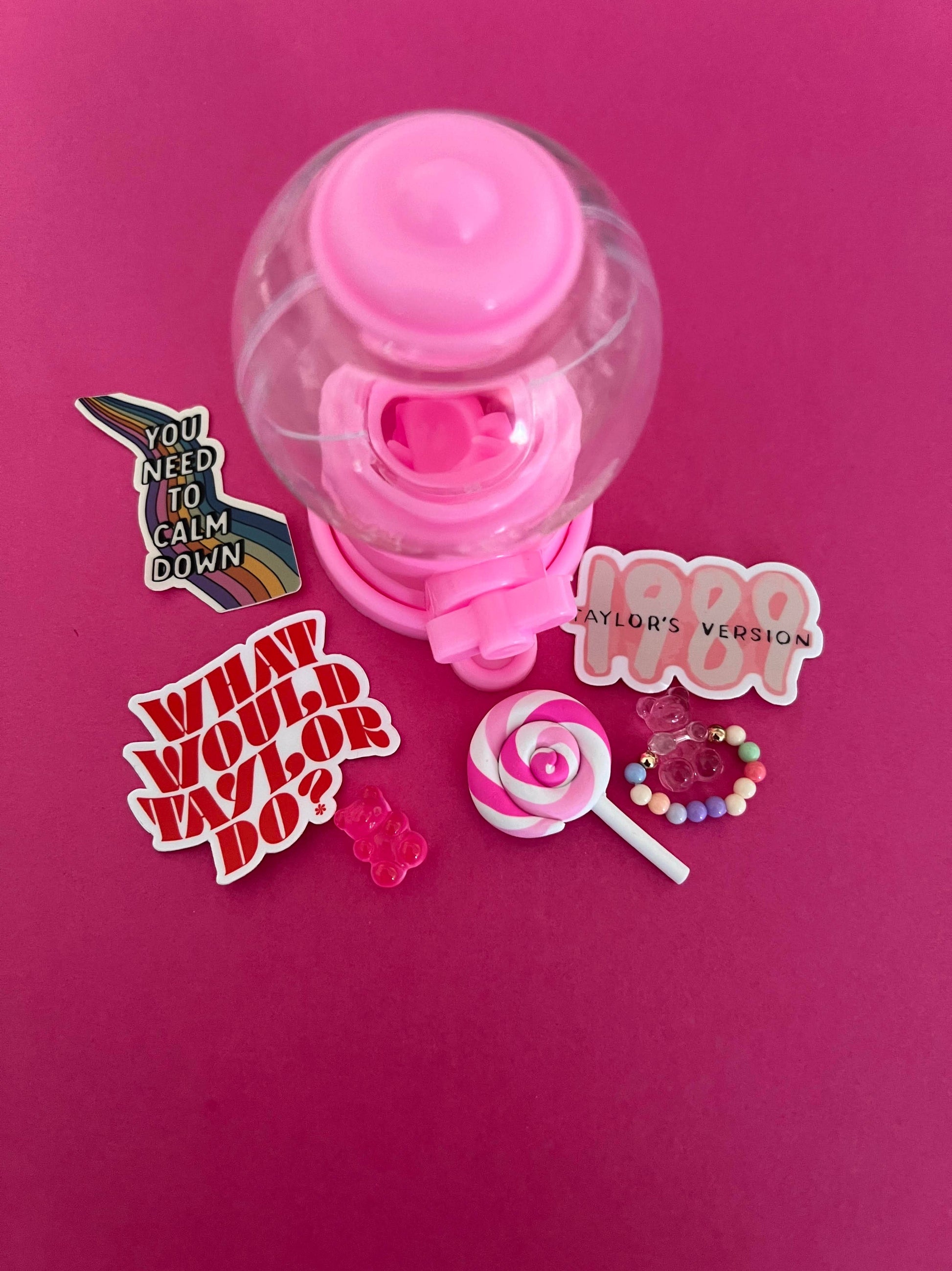 Bubble Gum Machine Taylor Mini Sticker Gift-Decorative Stickers > Arts & Entertainment > Hobbies & Creative Arts > Arts & Crafts > Art & Crafting Materials > Embellishments & Trims > Decorative Stickers-Quinn's Mercantile