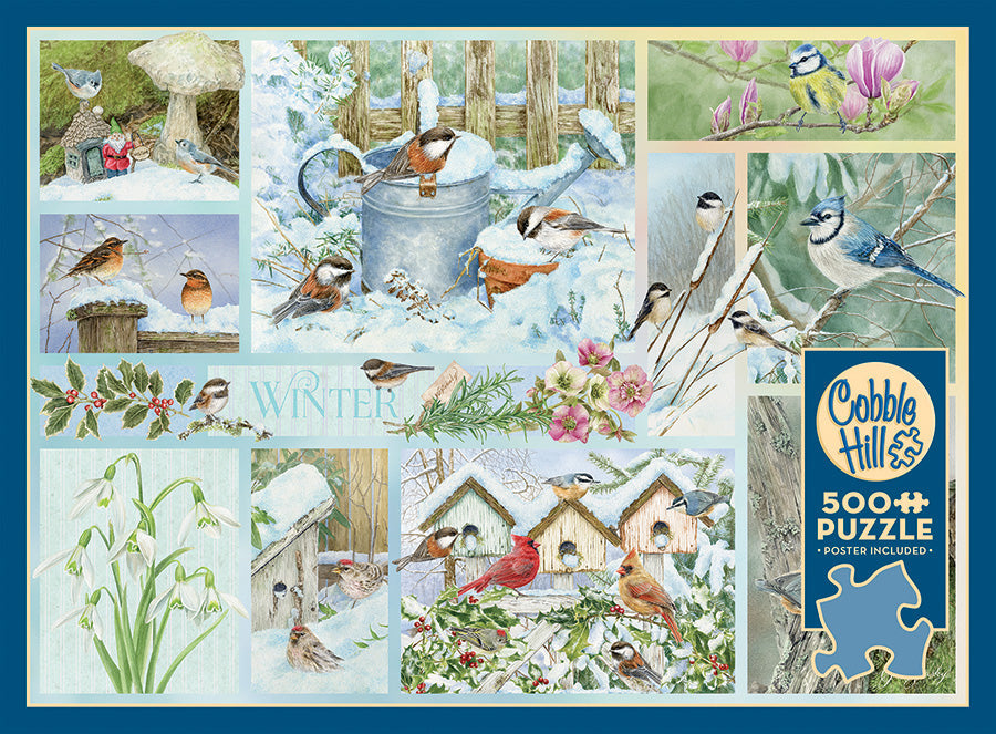 Garden Birds in Winter | 500 Piece Puzzle-Games and Puzzles > Toys & Games > Puzzles > Jigsaw Puzzles-Quinn's Mercantile