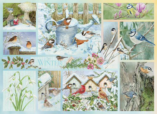 Garden Birds in Winter | 500 Piece Puzzle-Games and Puzzles > Toys & Games > Puzzles > Jigsaw Puzzles-Quinn's Mercantile