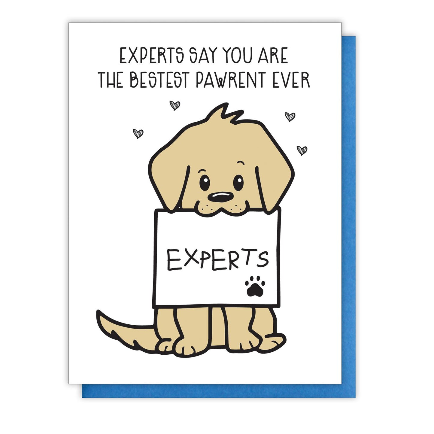 Dog Pawrent Golden Retriever Letterpress Card -Greeting and Notecards > Gifts > Arts & Entertainment > Party & Celebration > Gift Giving > Greeting & Note Cards-Quinn's Mercantile