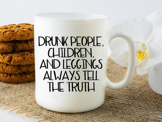 Drunk People, Children, Leggings Coffee Mug-Tableware > Home & Garden > Kitchen & Dining > Tableware > Drinkware > Mugs-Quinn's Mercantile