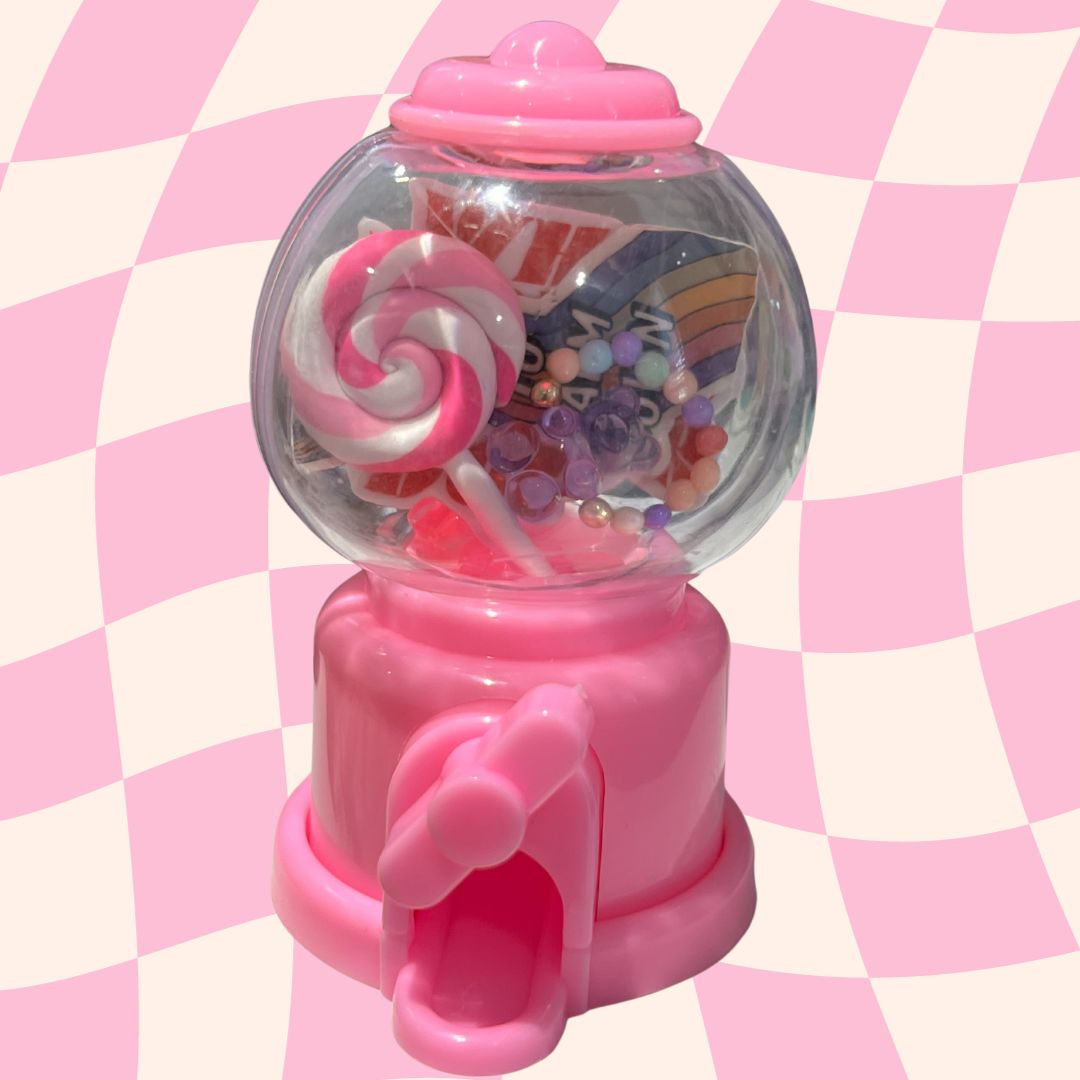 Bubble Gum Machine Taylor Mini Sticker Gift-Decorative Stickers > Arts & Entertainment > Hobbies & Creative Arts > Arts & Crafts > Art & Crafting Materials > Embellishments & Trims > Decorative Stickers-Quinn's Mercantile