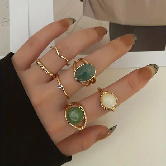 Geometric and Gemstone Rings-Jewelry > Apparel & Accessories > Jewelry > Rings-Quinn's Mercantile