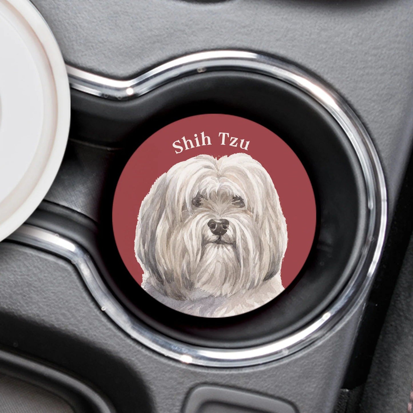 Shih Tzu Car Coaster-Car Coasters-Quinn's Mercantile