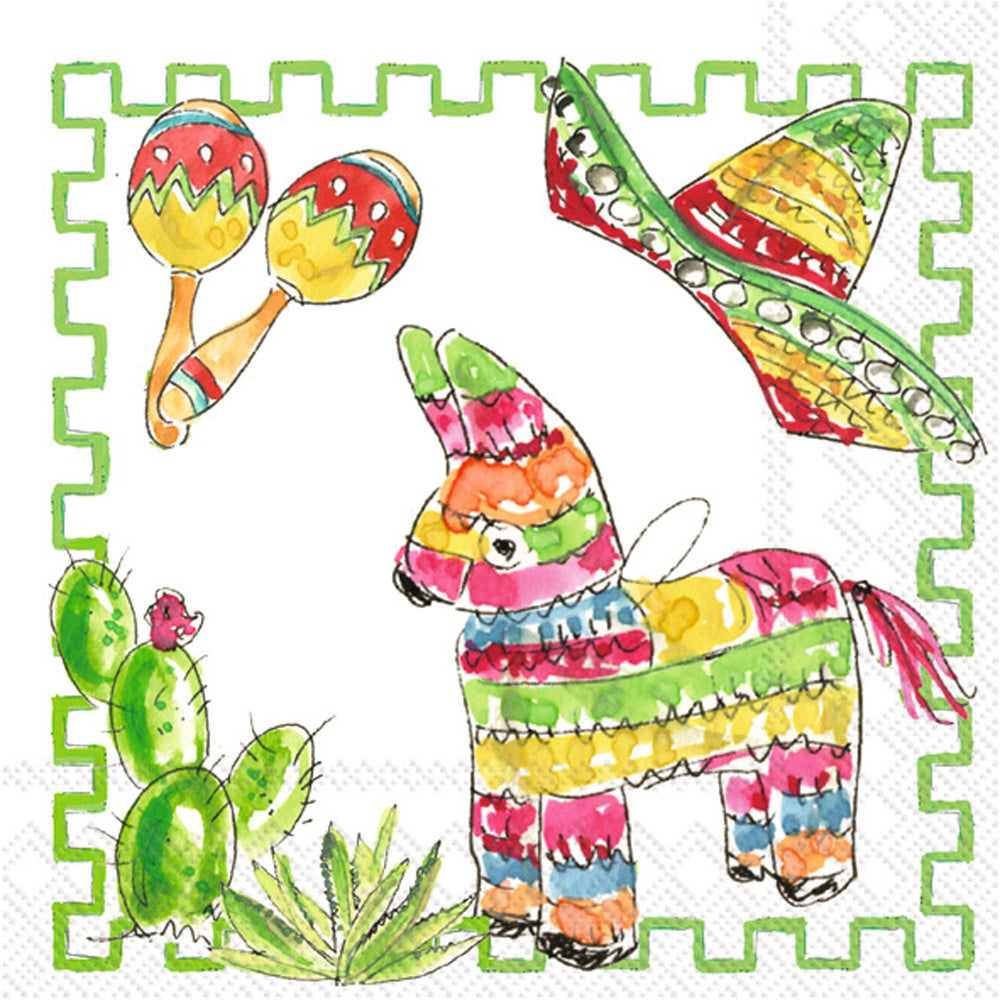 Fiesta Pinata Cocktail Napkins-Textiles > Home & Garden > Household Supplies > Household Paper Products > Napkins-Quinn's Mercantile