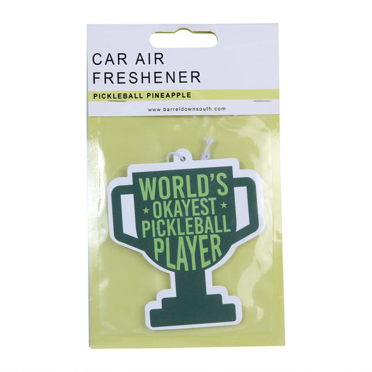 Worlds Okayest Pickleball Player Air Freshener-Home & Garden > Decor > Home Fragrances > Air Fresheners-Quinn's Mercantile