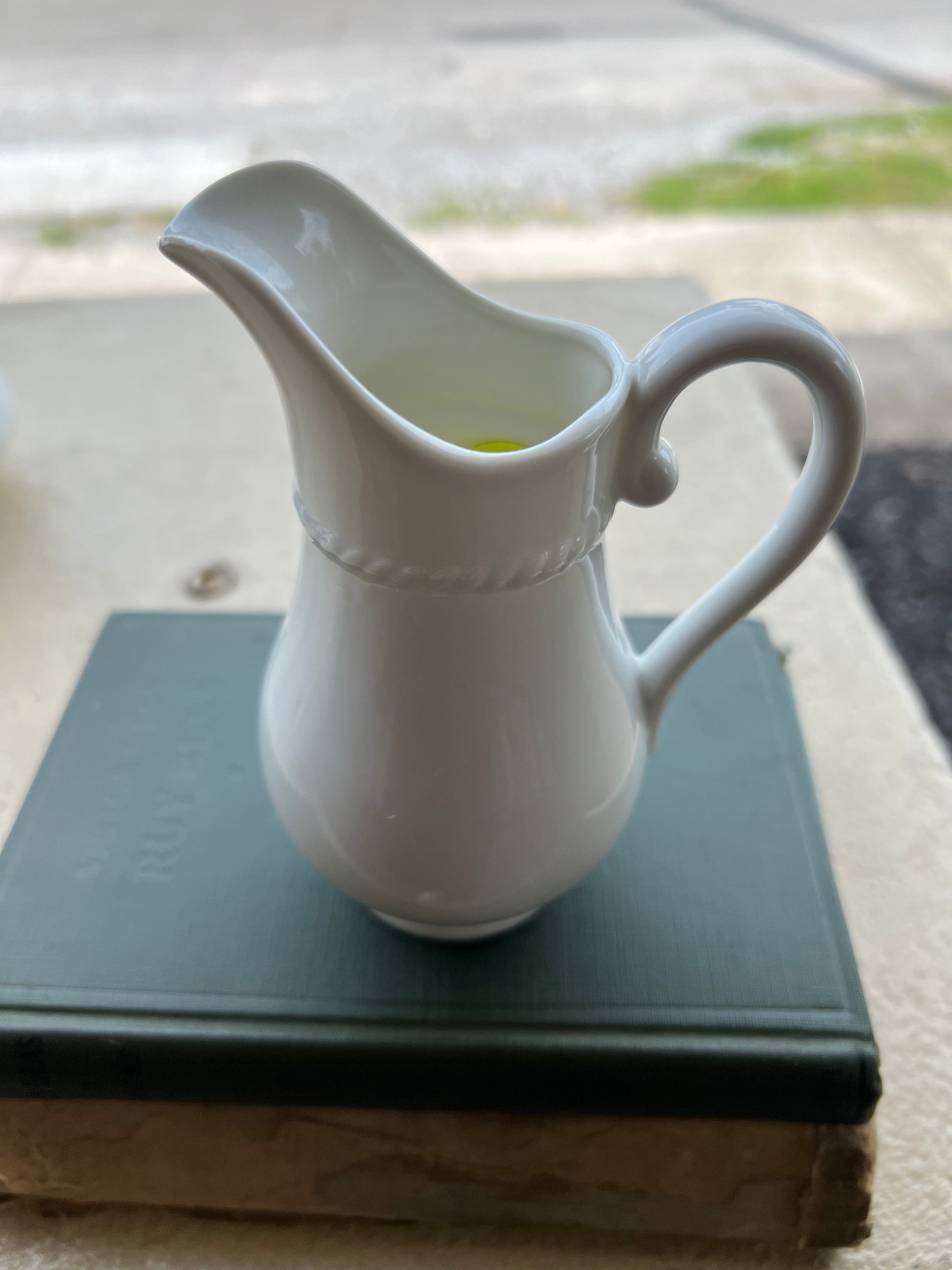 Porcelain White Creamer Six Inches-kitchen > Home & Garden > Kitchen & Dining > Tableware > Serveware > Sugar Bowls & Creamers-Quinn's Mercantile