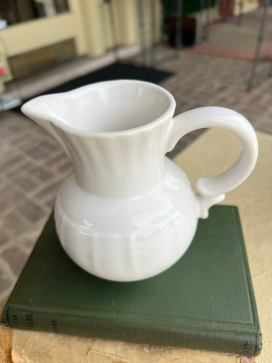 Savoir Vivre Country White Pitcher-kitchen > Home & Garden > Kitchen & Dining > Tableware > Serveware > Sugar Bowls & Creamers-Quinn's Mercantile