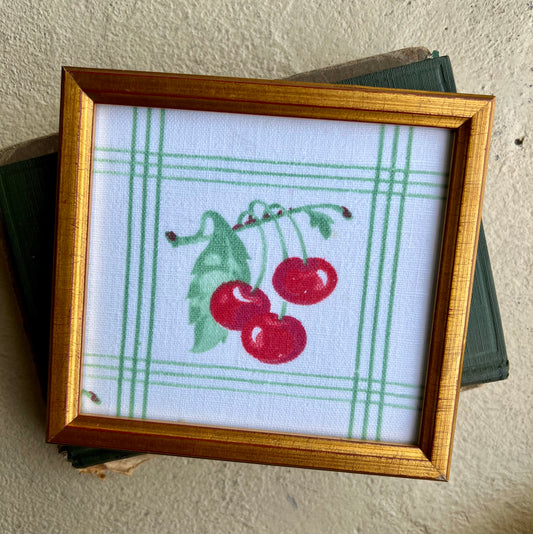 Framed Vintage Dish Towel-wall art > Home & Garden > Decor > Artwork-Quinn's Mercantile