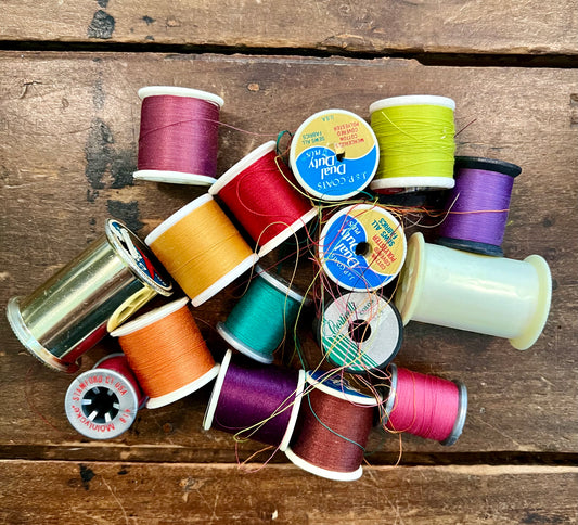 Vintage Thread Spools-Arts & Entertainment > Hobbies & Creative Arts > Arts & Crafts > Art & Crafting Materials > Crafting Fibers > Thread & Floss-Quinn's Mercantile