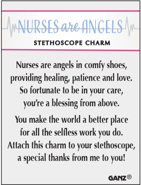 Nurses Are Angels Stethoscope Charms-For the Home > For the Home > Home & Garden > Decor > Figurines-Quinn's Mercantile