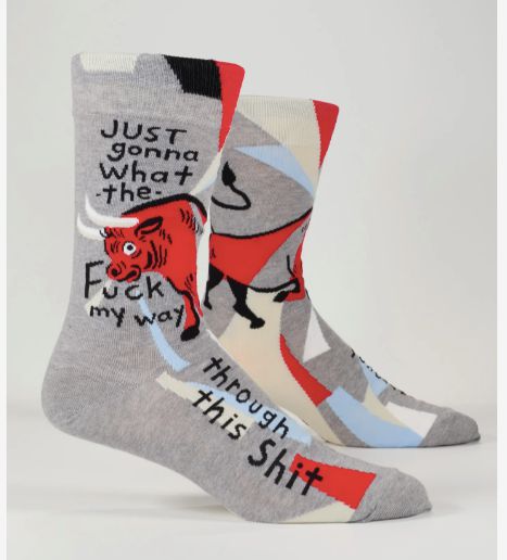 WTF My Way Through Men's Socks-Apparel > Apparel & Accessories > Clothing > Underwear & Socks-Quinn's Mercantile