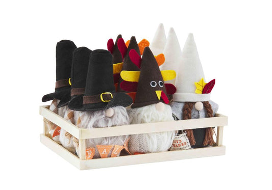 Thanksgiving Gnome Sitters-Home Decor > Home & Garden > Decor > Figurines-Quinn's Mercantile