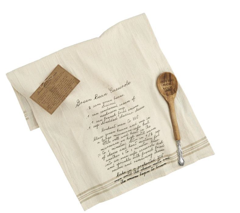 Thanksgiving Recipe Spoon & Towel Sets-Home & Garden > Kitchen & Dining > Kitchen Tools & Utensils-Quinn's Mercantile