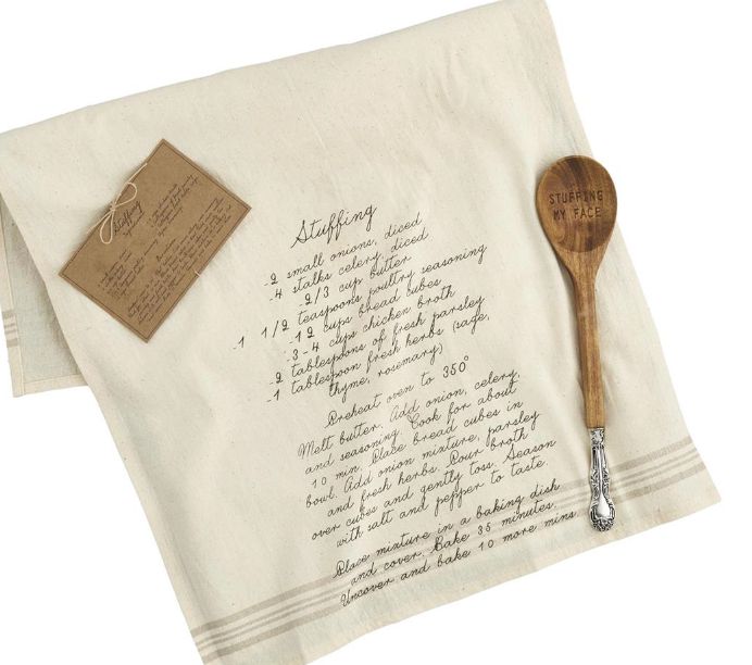 Thanksgiving Recipe Spoon & Towel Sets-Home & Garden > Kitchen & Dining > Kitchen Tools & Utensils-Quinn's Mercantile