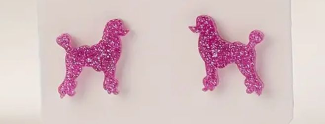 Acrylic Dog Stud Earrings-Jewelry > Apparel & Accessories > Jewelry > Earrings-Quinn's Mercantile