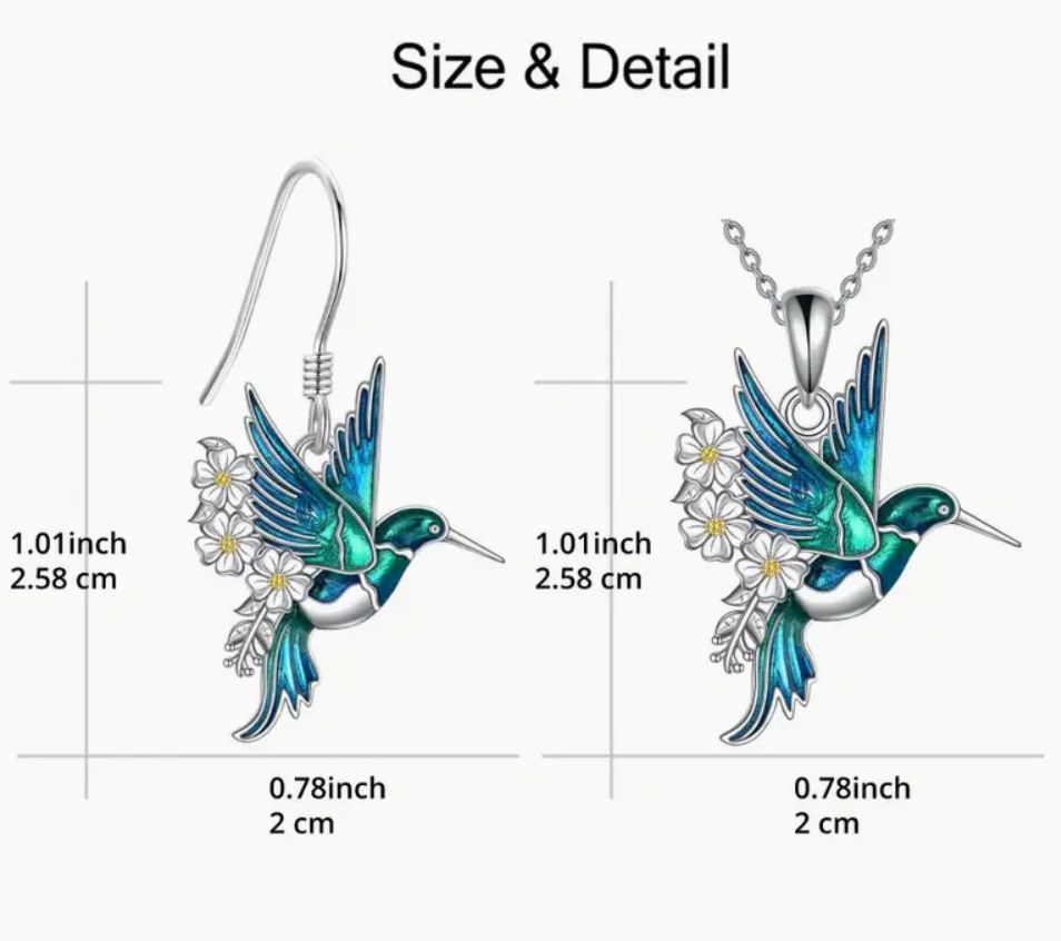 Hummingbird Daisy Earrings-Apparel & Accessories > Jewelry > Earrings-Quinn's Mercantile