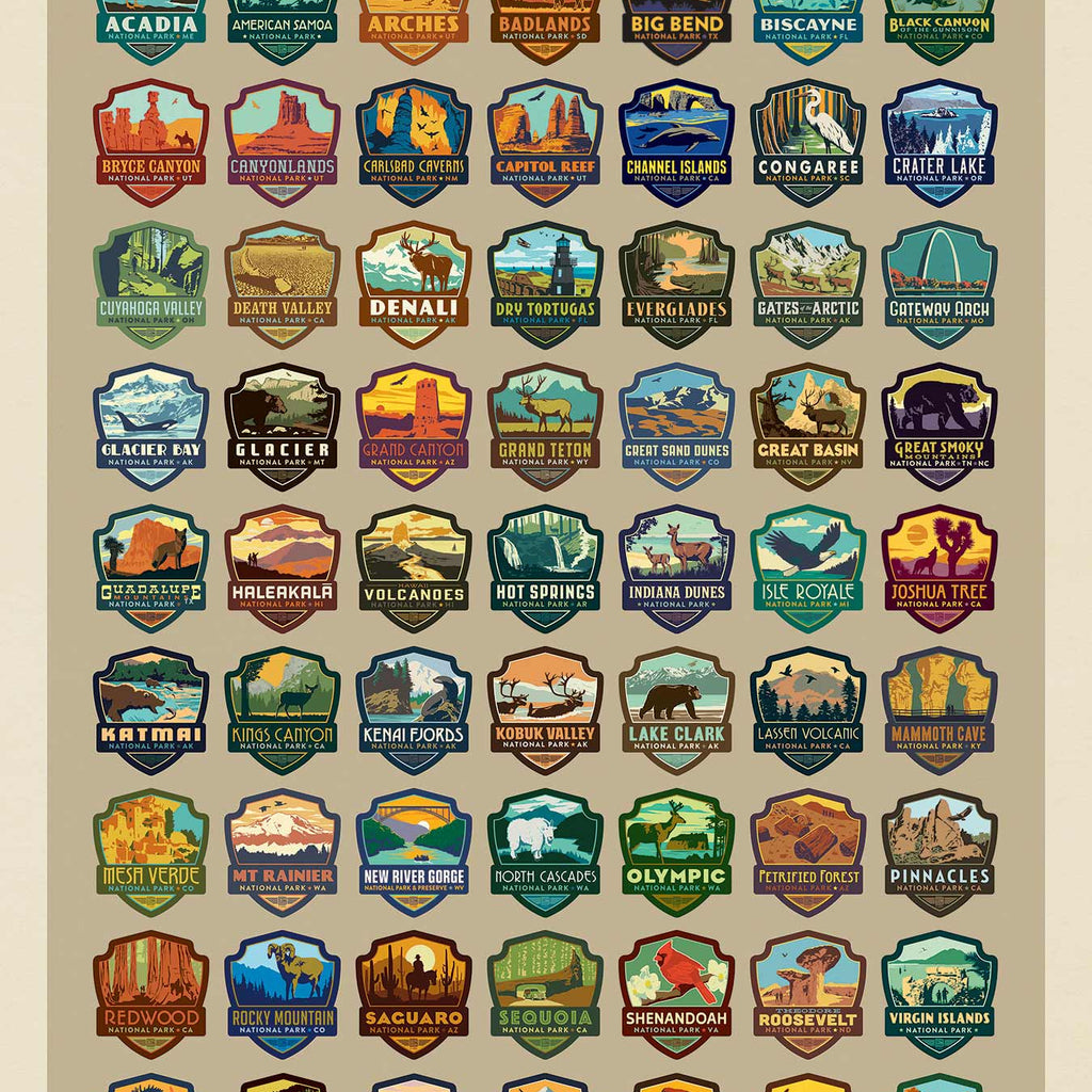 National Park Emblems Puzzle-Games and Puzzles > Toys & Games > Puzzles > Jigsaw Puzzles-Quinn's Mercantile