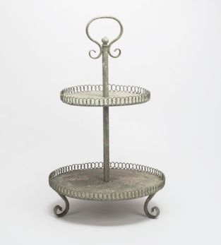 Two Tier Metal Display-Gift > Home & Garden > Decor > Decorative Trays-Quinn's Mercantile