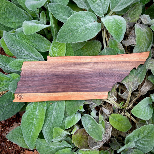 Handcrafted Tennessee State Maple Oak Cherry Charcuterie Board-handmade > Home & Garden > Kitchen & Dining > Kitchen Tools & Utensils > Cutting Boards-Quinn's Mercantile