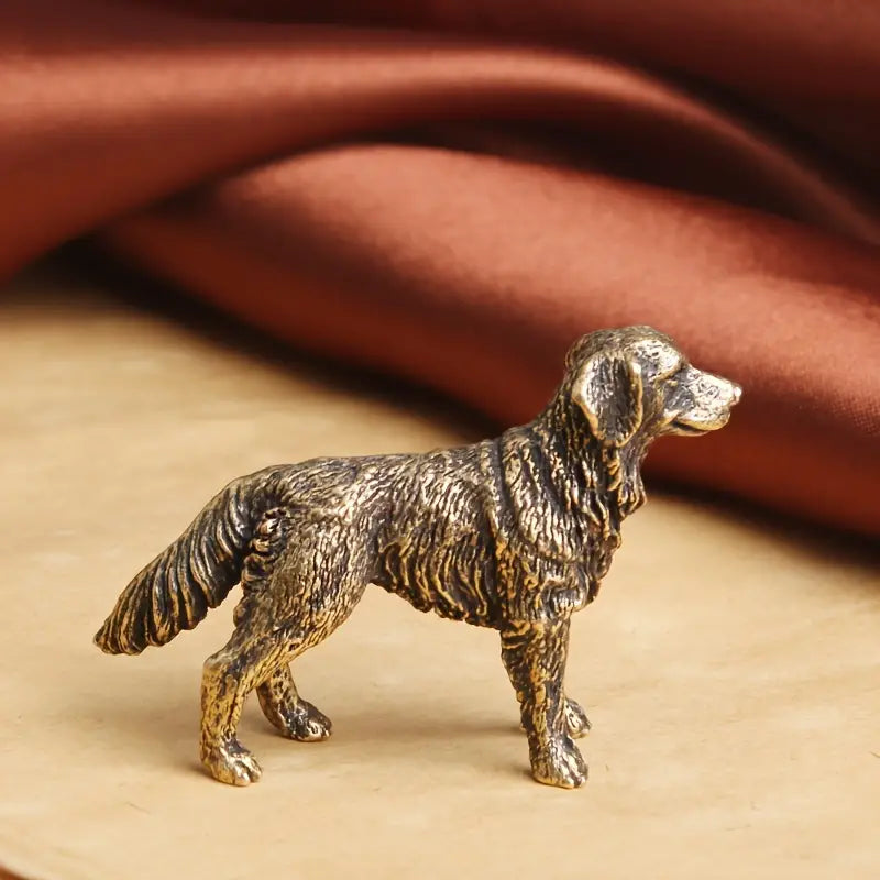 Mini Brass Golden Retriever-Home Decor > Home & Garden > Decor > Figurines-Quinn's Mercantile