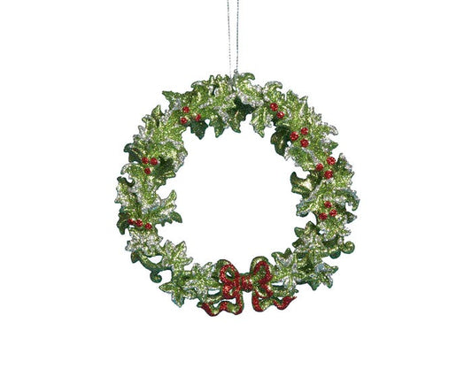 Mini Acrylic Green Wreath-For the Home > home & Garden > Decor > Seasonal & Holiday Decorations > Holiday Ornaments-Quinn's Mercantile