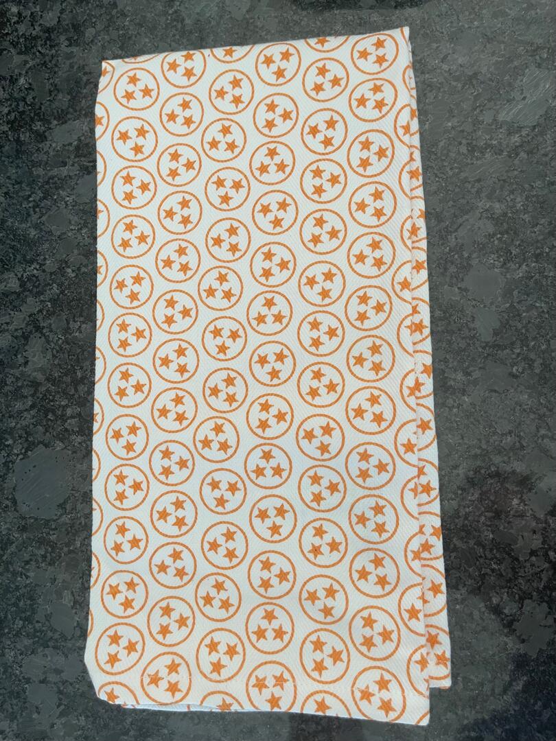 Orange Tri-Star Tennessee Towel-Home & Garden > Linens & Bedding > Towels > Kitchen Towels-Quinn's Mercantile