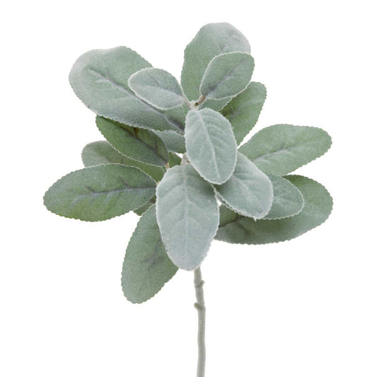 Flocked Lamb's Ear Spray-Home & Garden > Decor > Artificial Flora-Quinn's Mercantile