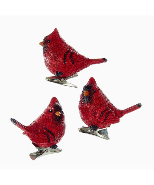 Cardinal With Clip Ornament-For the Home > ome & Garden > Decor > Seasonal & Holiday Decorations > Holiday Ornaments-Quinn's Mercantile