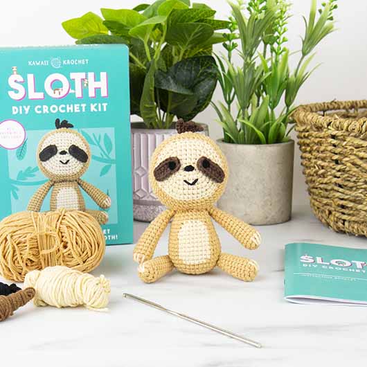 Sloth DIY Crochet Kit-Arts & Entertainment > Hobbies & Creative Arts > Arts & Crafts-Quinn's Mercantile